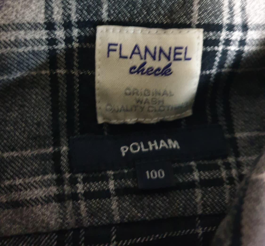 폴햄 플란넬 체크셔츠 (레드,블랙) 100 2개 상품이미지3