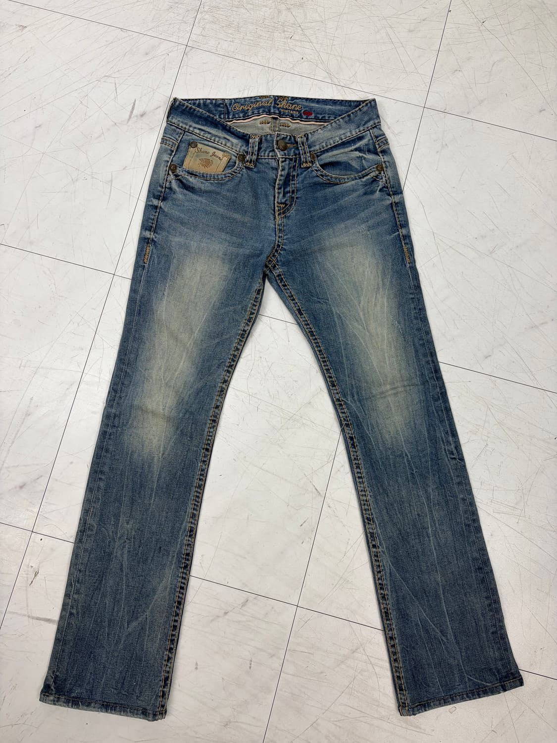 a335) 28 빈티지 워싱 부츠컷 데님/청바지 상품이미지7