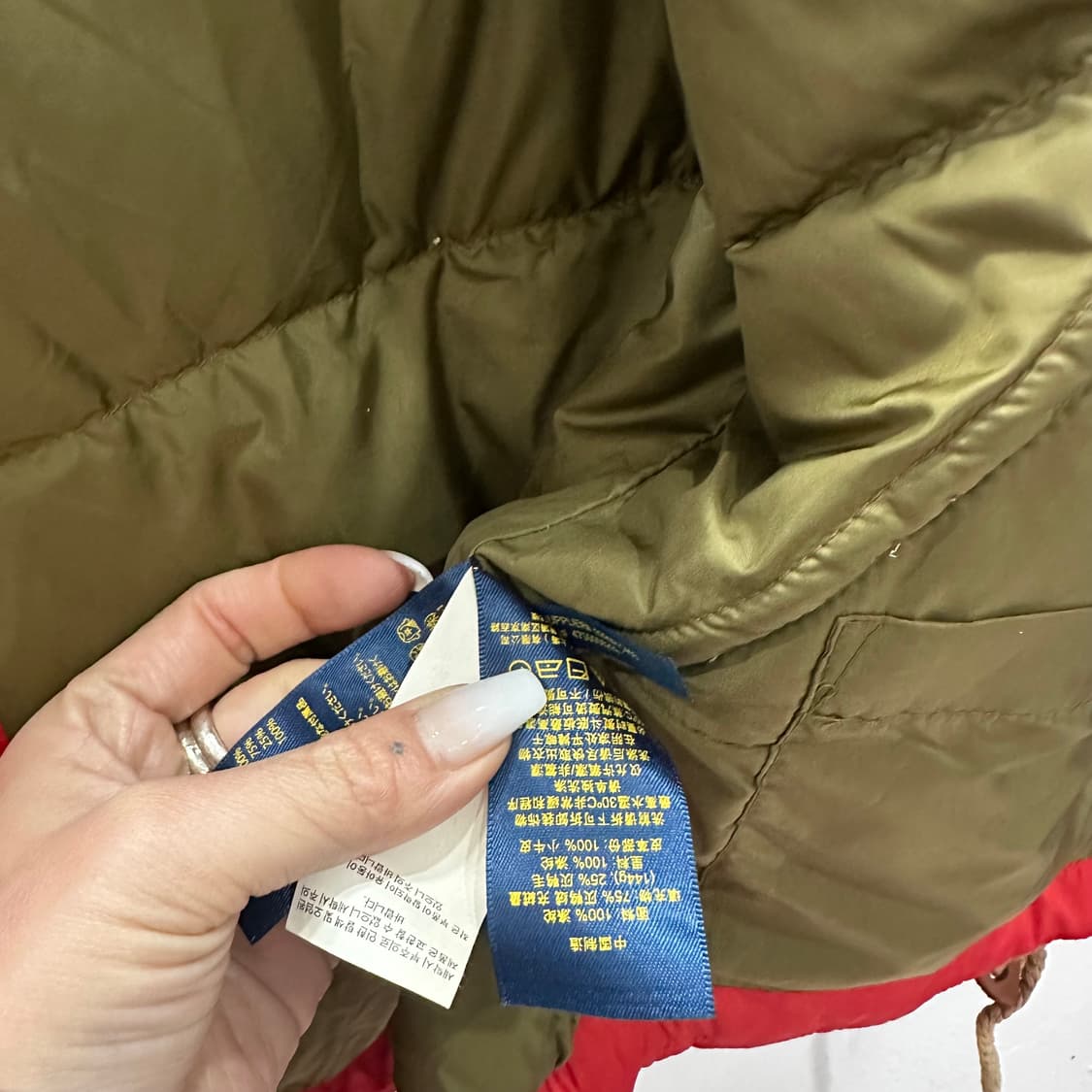 폴로 레드 덕다운 패딩 조끼S 상품이미지8