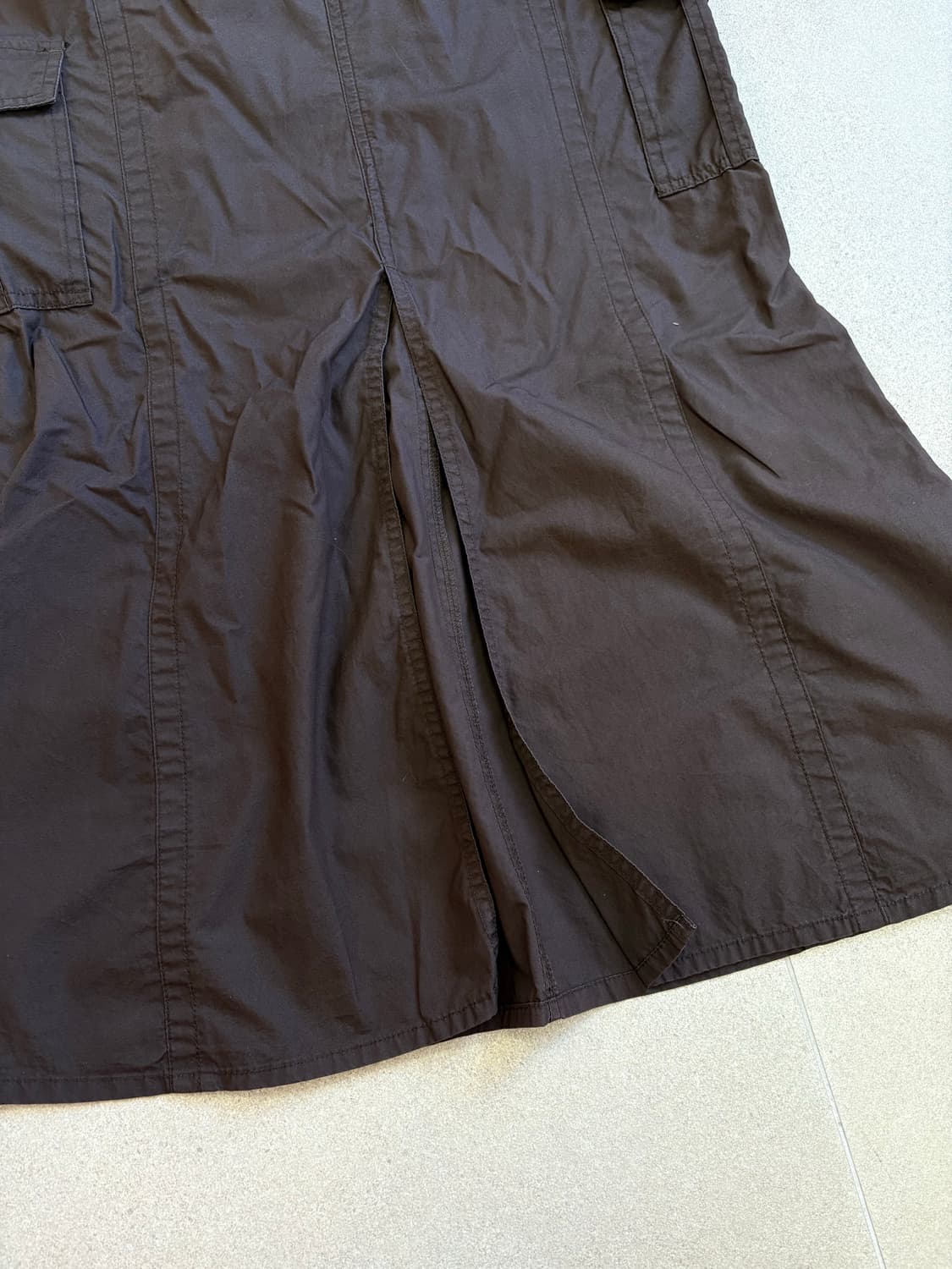 브라운 카고 롱스커트 상품이미지3