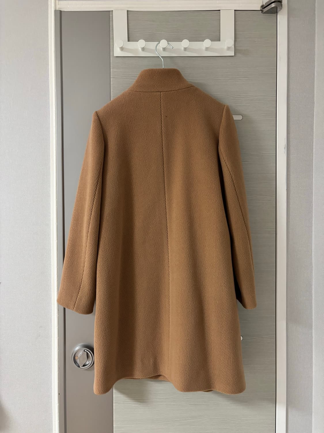 Demi-Luxe BEAMS 울 베이지 헤링본 코트 36 상품이미지6