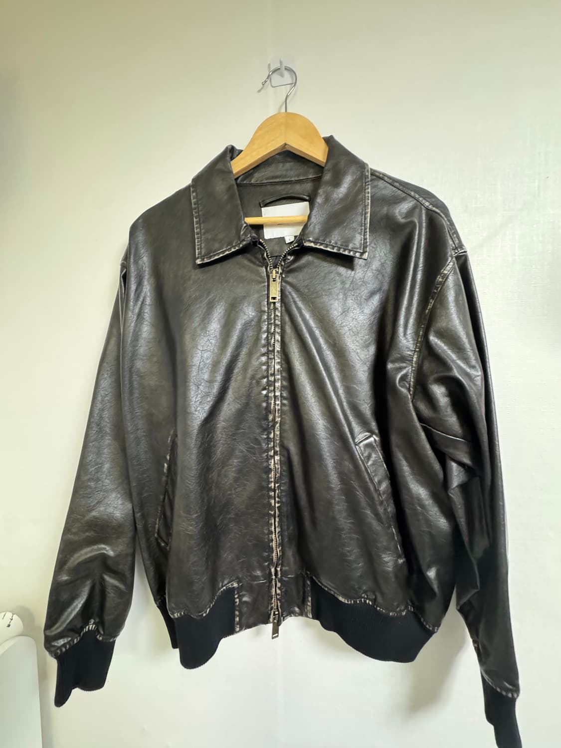 국내브랜드 언아웃핏 가죽자켓 상품이미지1