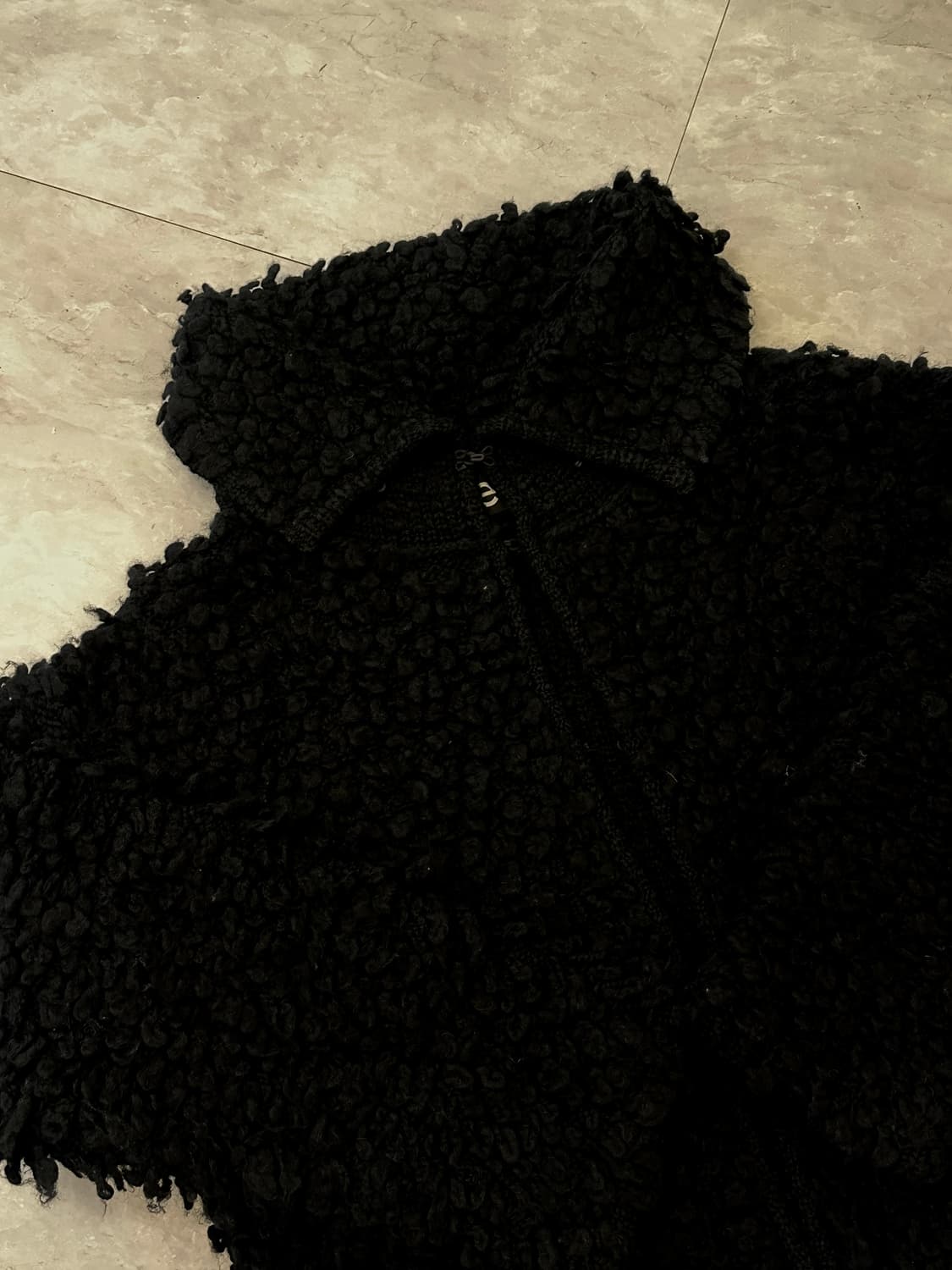 오픈와이와이 LOOPY KNIT CARDIGAN 블랙 상품이미지8