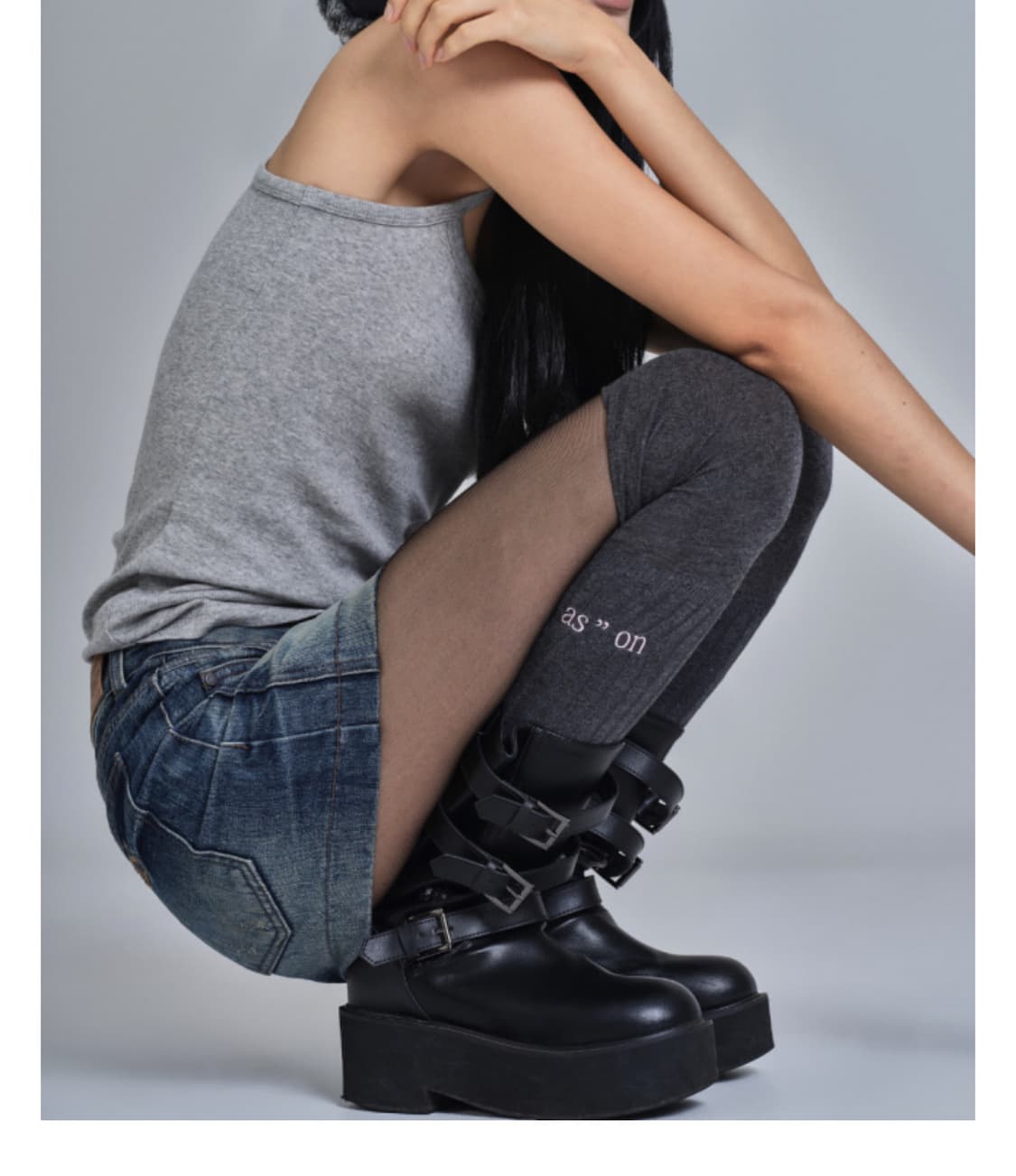 MAYA MIDI BUCKLE BOOTS / BLACK 상품이미지2