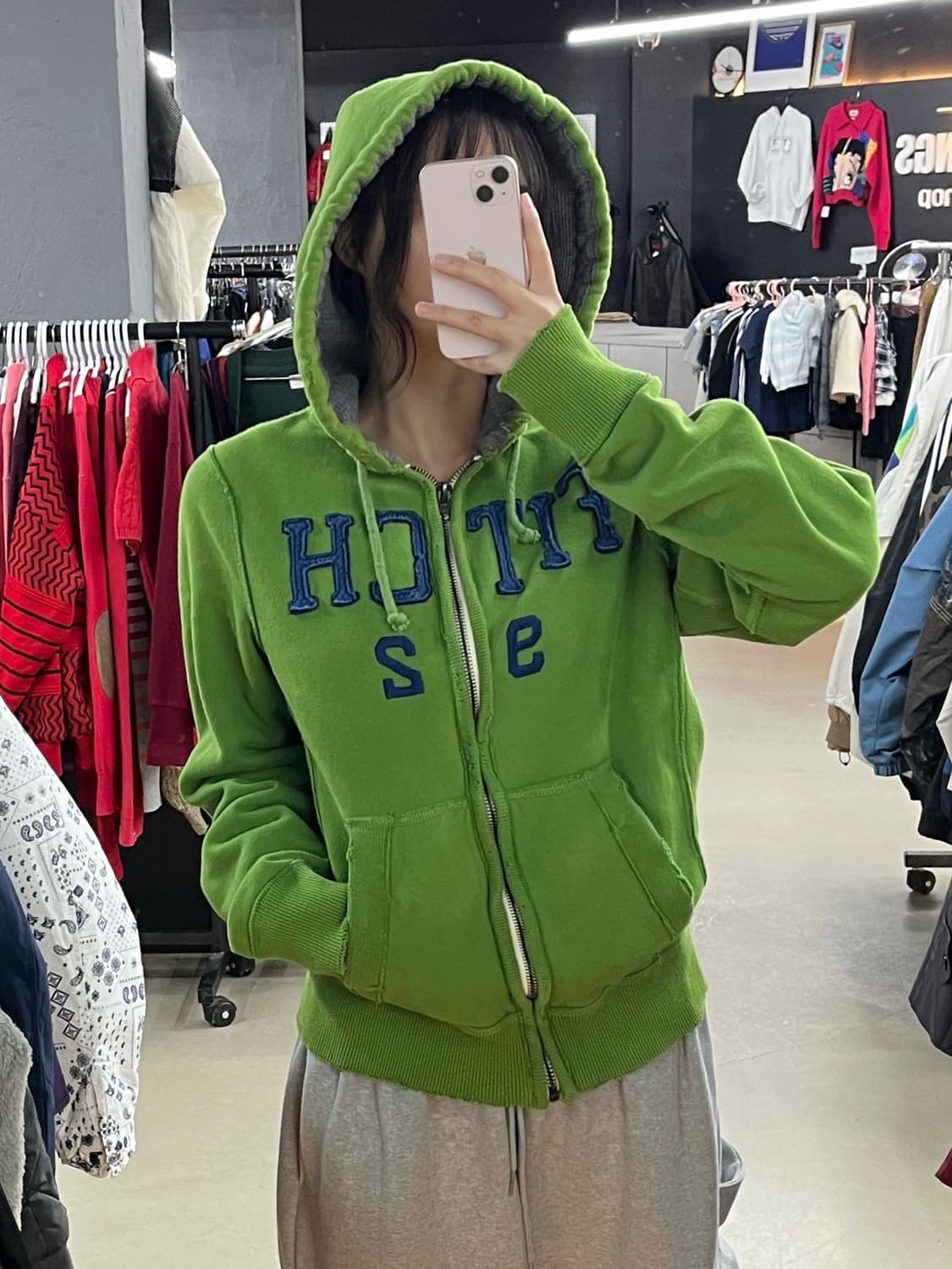 아베크롬비 데미지 후드집업 상품이미지1