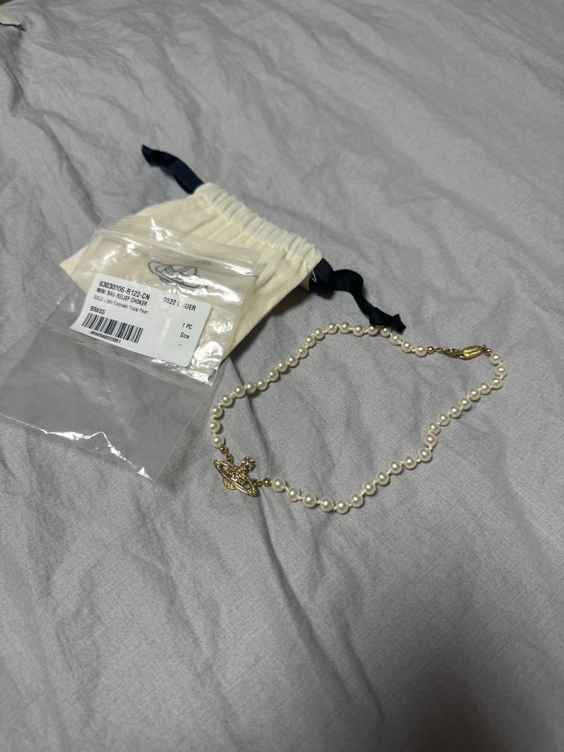 비비안 웨스트 우드 진주 초커 목걸이 상품이미지1