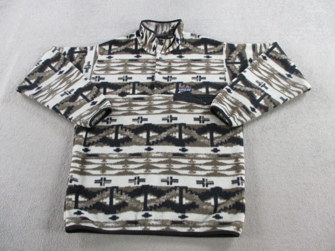 10s 파타고니아 신칠라 스냅-T 브라운/아이보리 상품이미지1