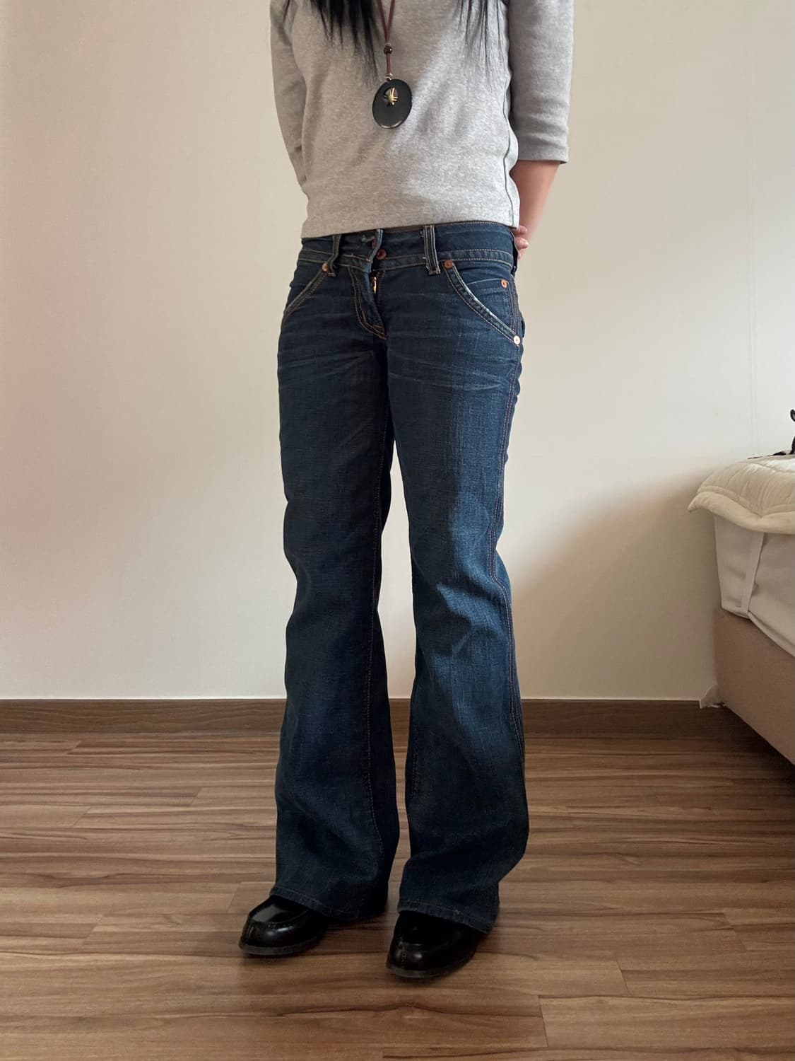 데님 부츠컷 팬츠 상품이미지4