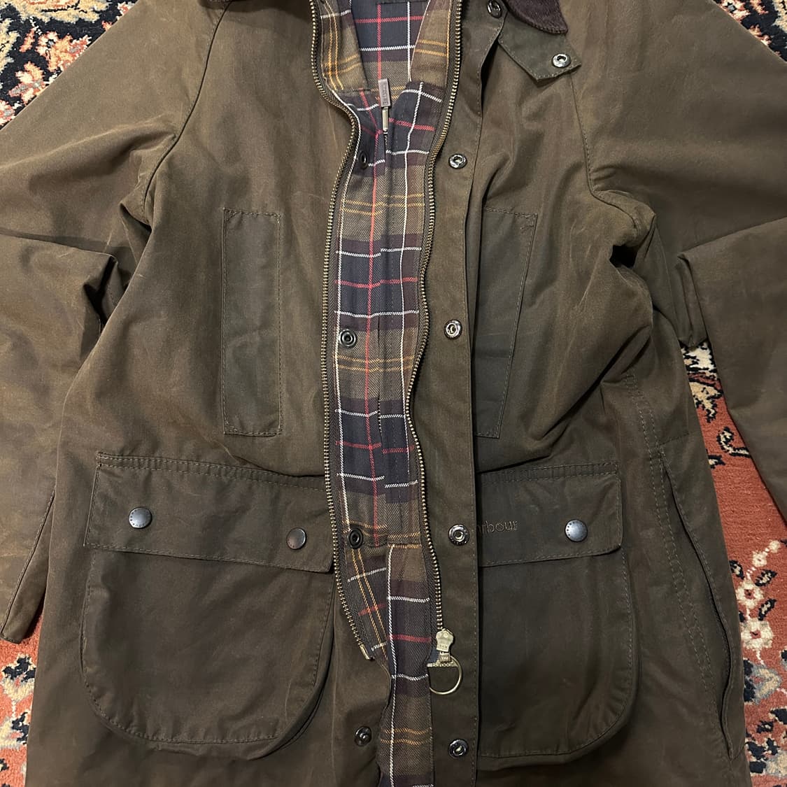 BARBOUR 바버 뷰포트 왁스 자켓 (S-M) 올리브 상품이미지5