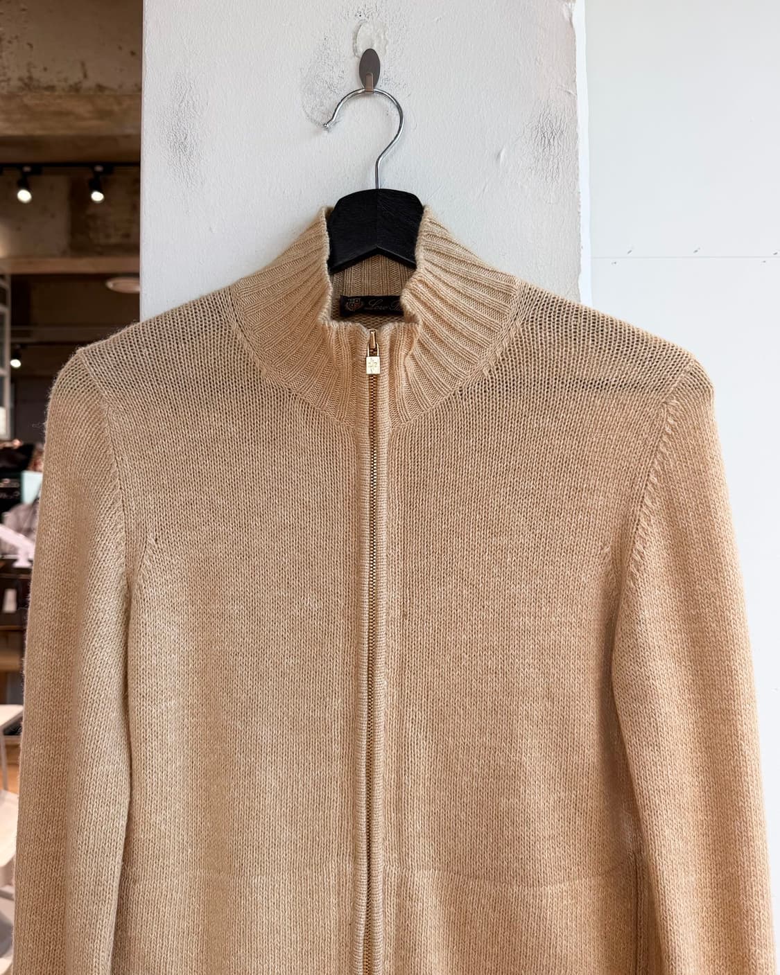 로로 피아나 베이지 캐시미어 혼방 투웨이 니트 집업  상품이미지3