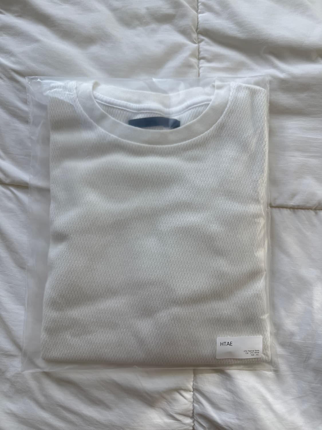 HTAE VTG Thermal Honeycomb White 허니콤 티셔츠 상품이미지1