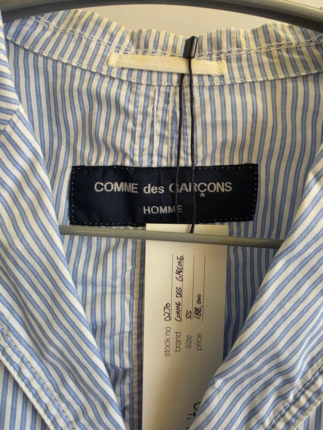 꼼데가르송 옴므 AD2007 퍼커링 스트라이프 자켓 상품이미지3