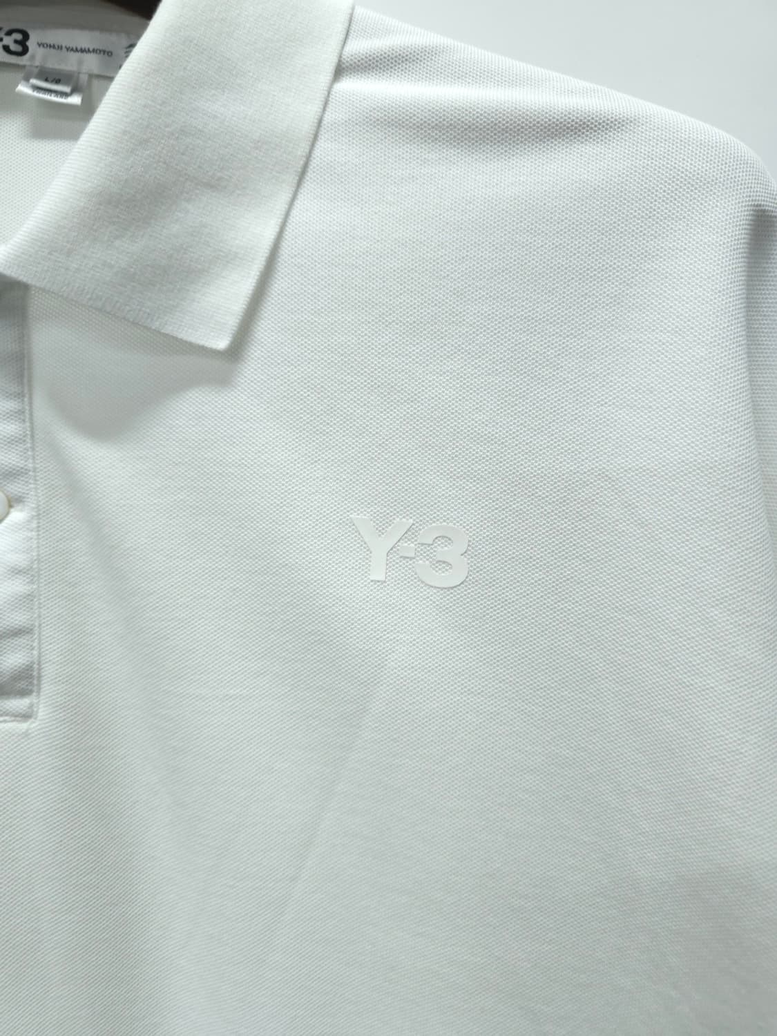 Y-3 와이쓰리 화이트 로고 오버핏 반팔 카라티 (L사이즈) 상품이미지4