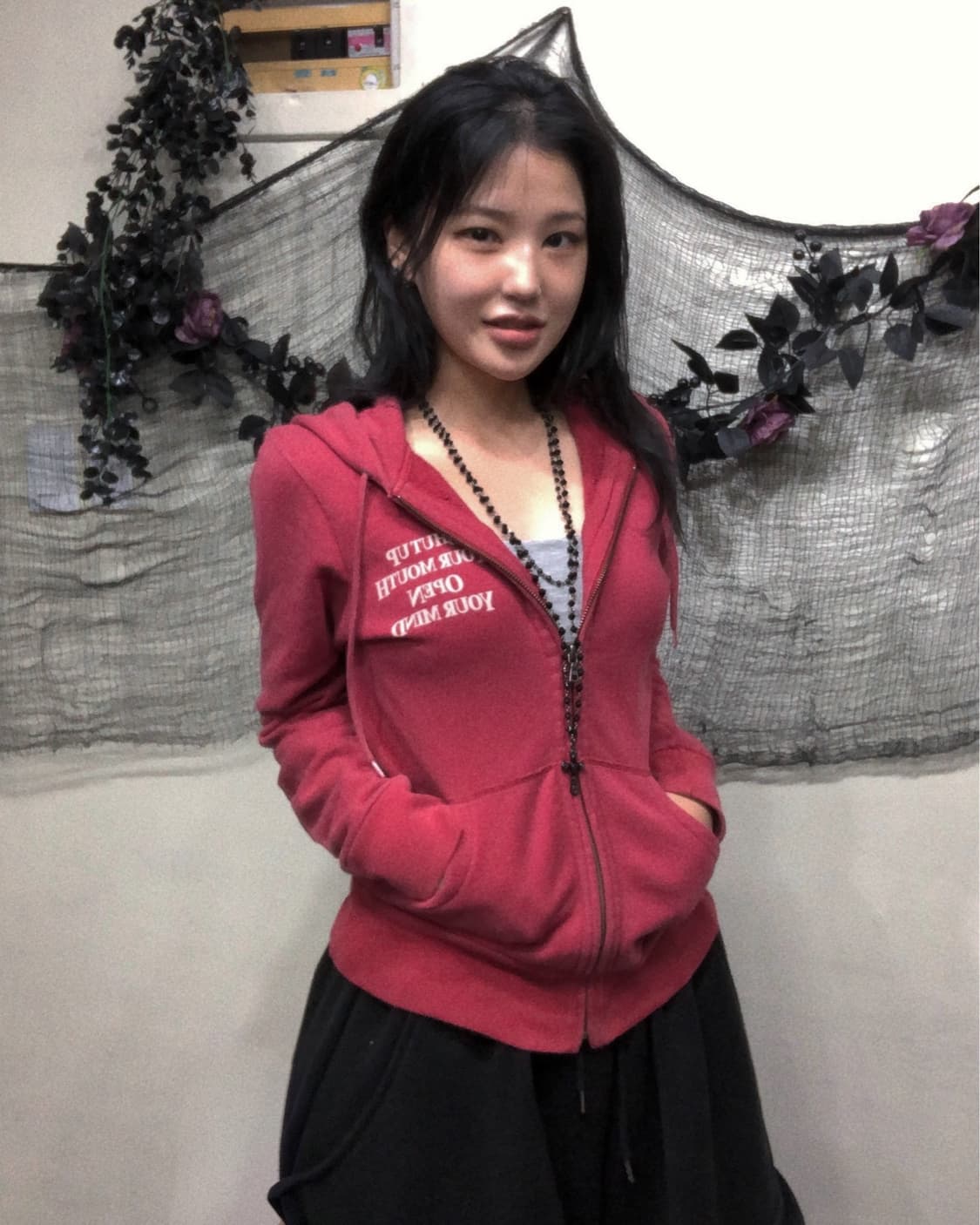 히스테릭 글래머 레드 걸 프린팅 후드집업  상품이미지1