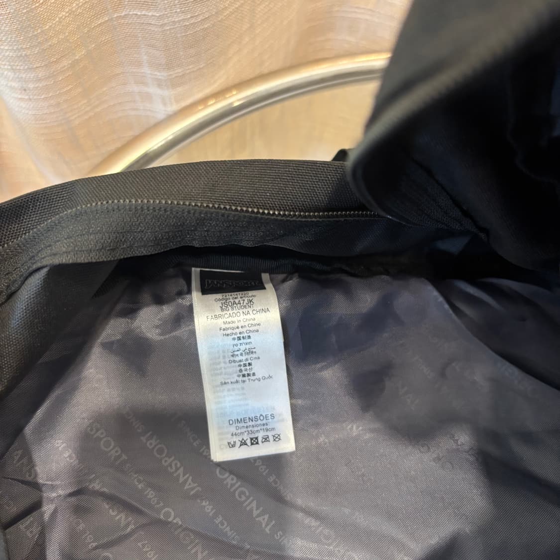 정품 잔스포츠 블랙 백팩     상품이미지5