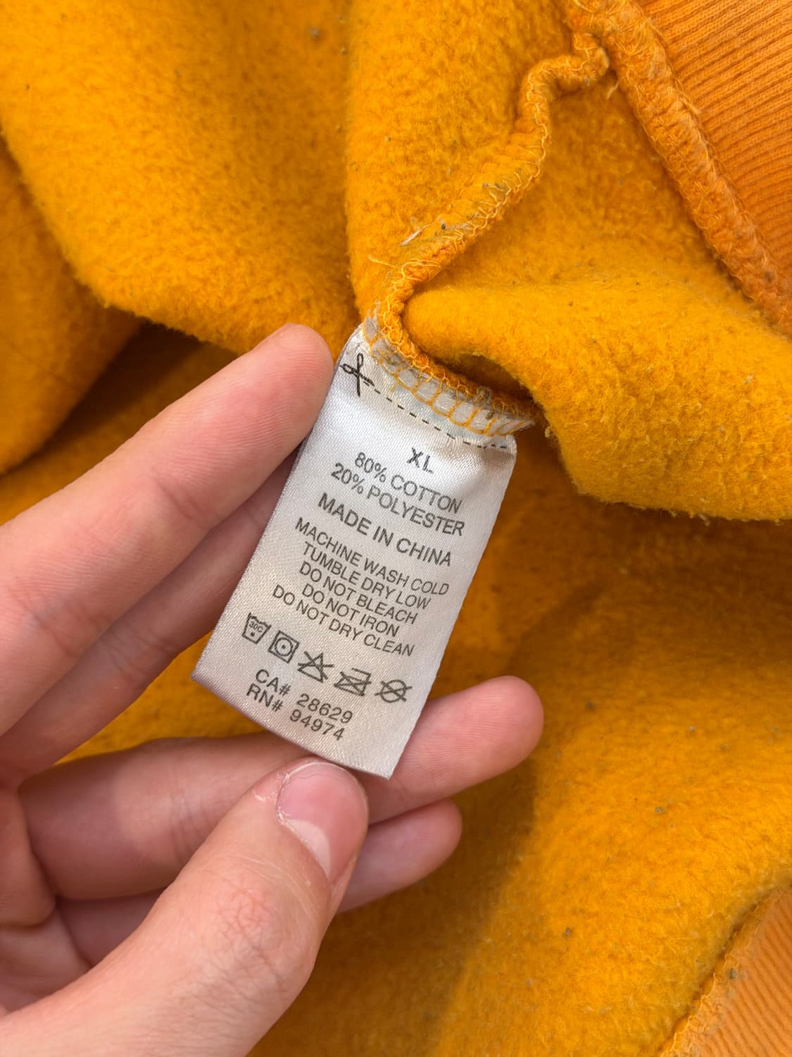 스투시 3D 스탁로고 자수 맨투맨 스웻셔츠 오렌지 상품이미지5