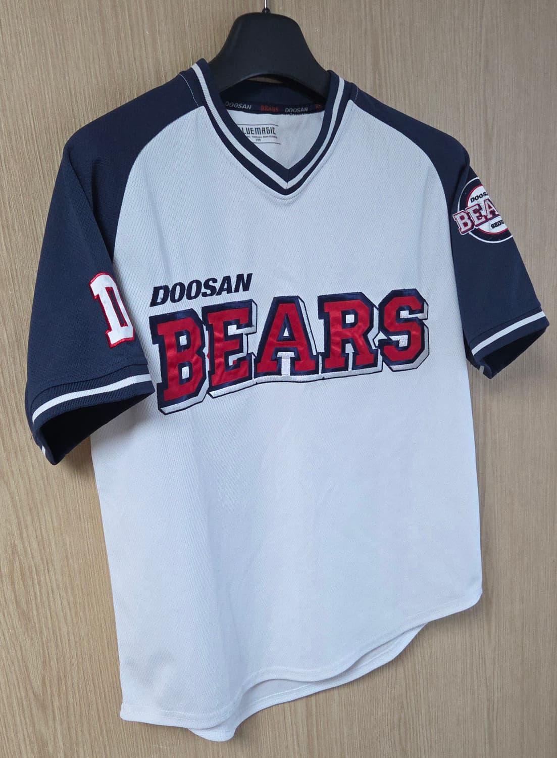 (착샷) 두산베어스 유니폼 져지 블루매직 반팔 레트로 상품이미지2