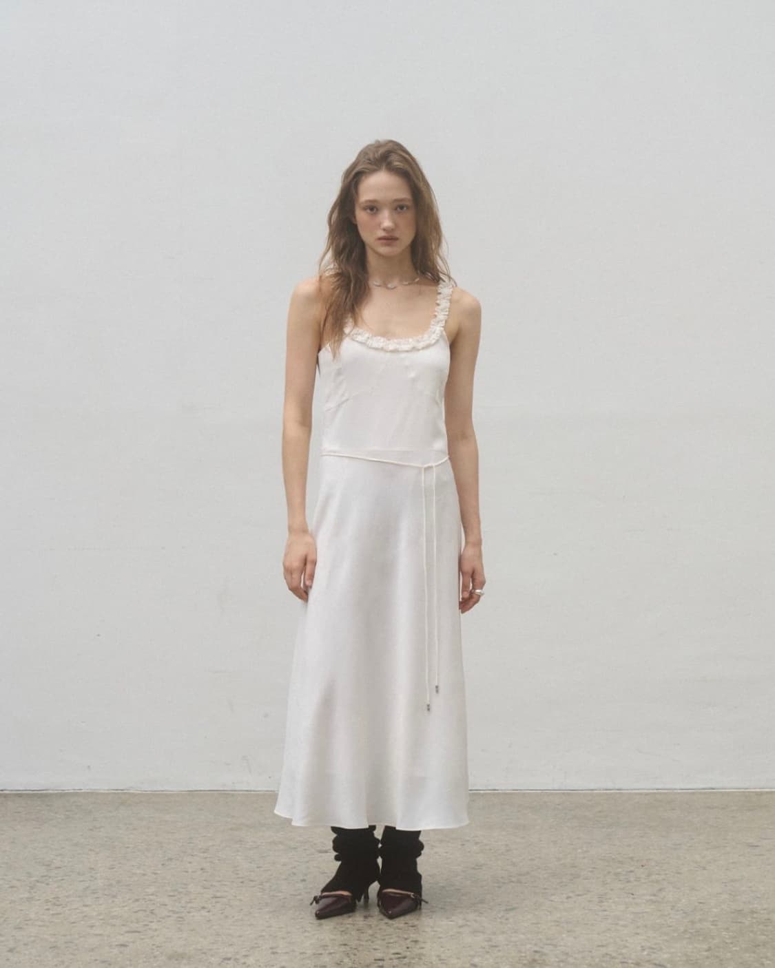 포에토 로지 셔링 드레스 foeto rosie shirring dress 상품이미지1