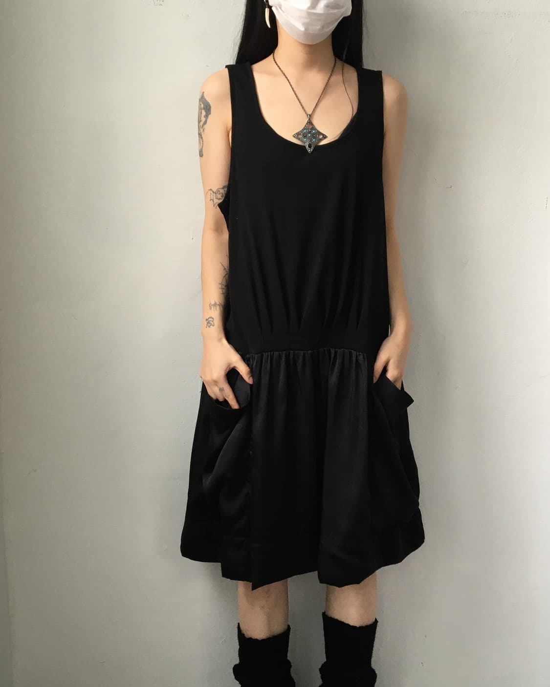 Layered point sleeveless onepiece 상품이미지1