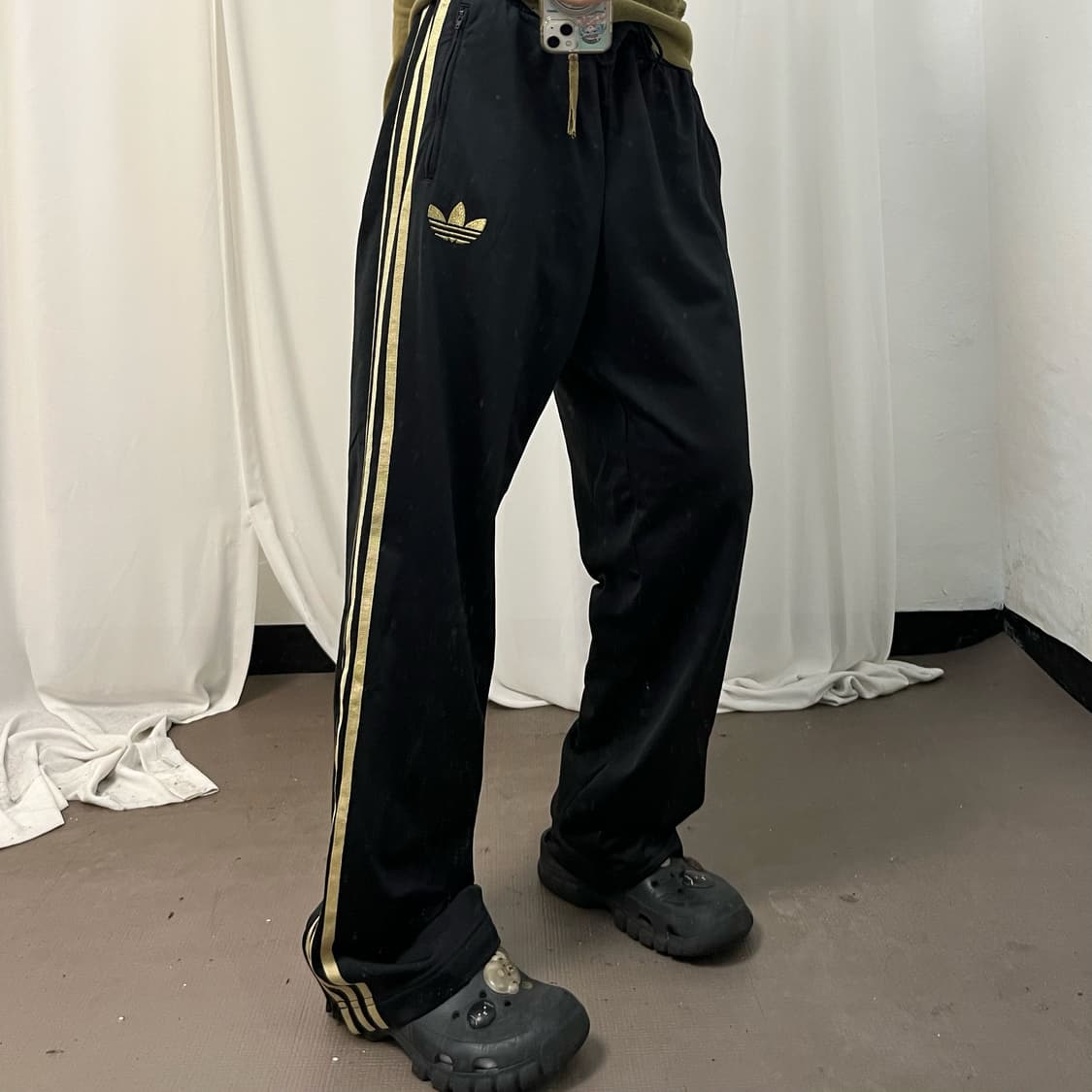 Adidas black gold Firebird track pants 상품이미지1