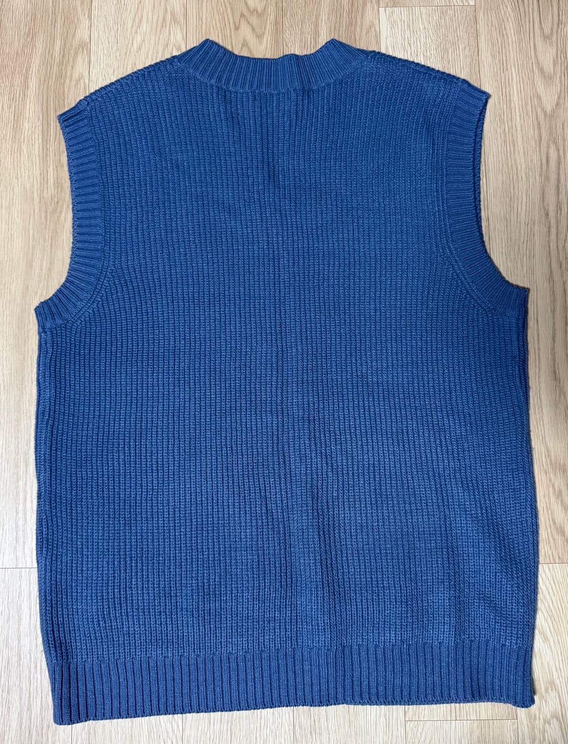 스파오(SPAO) V넥 니트 베스트 L 블루 / spkvc11c03-00 상품이미지2