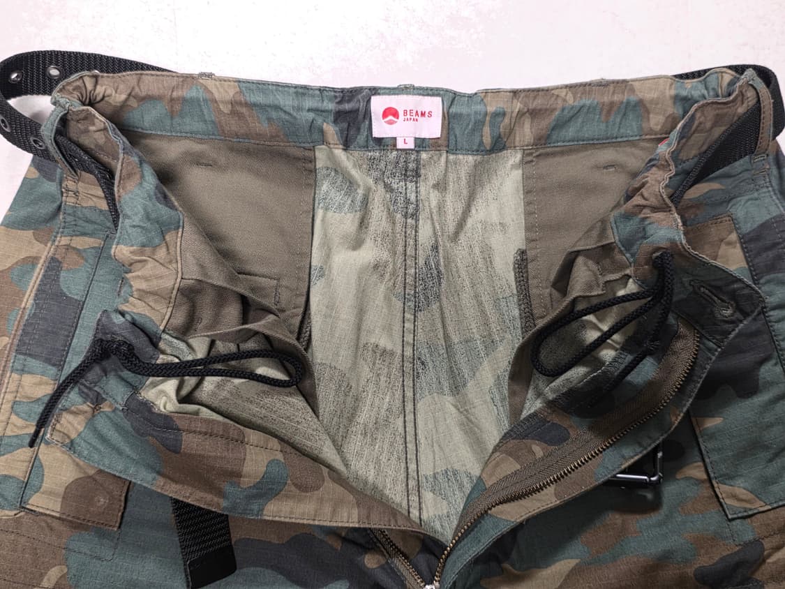 BEAMS 립스탑 카고 포켓 팬츠(카모) 상품이미지4