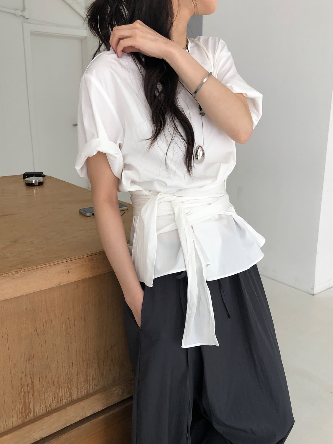 릿킴 marais blouse (white) 상품이미지9