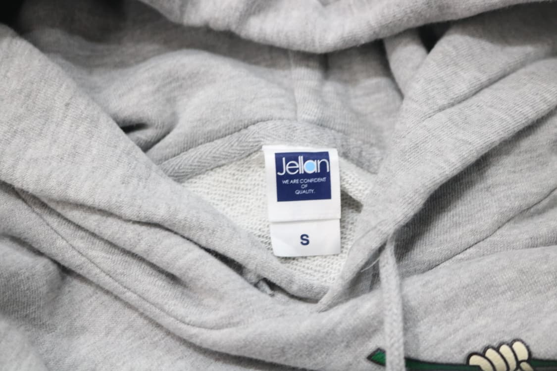 Jellan 젤란 빈티지 원숭이 캐릭터 프린팅 그레이 후드티 (S) 상품이미지4