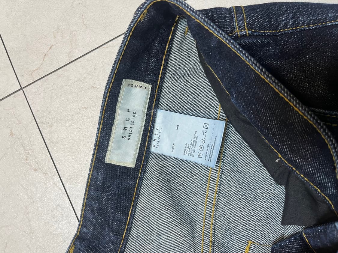 셔터 shirter 프론트 스티치 와이드 데님 34inch 상품이미지4