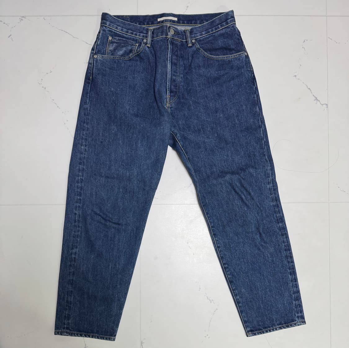 [HATSKI] 하츠키 루즈 테이퍼드 데님 유즈드 블루 (5사이즈) 상품이미지1