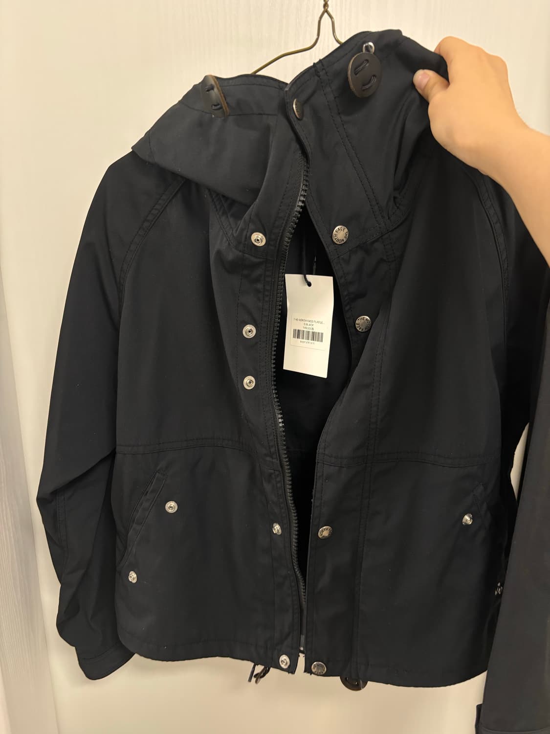 노스페이스 퍼플라벨 여성 블랙 후드 자켓 s  상품이미지4