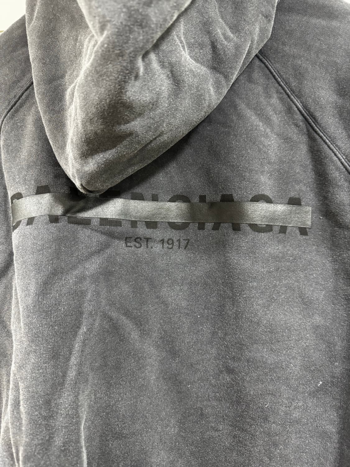 발렌시아가 로고 워싱 오버사이즈 후드 L 상품이미지2