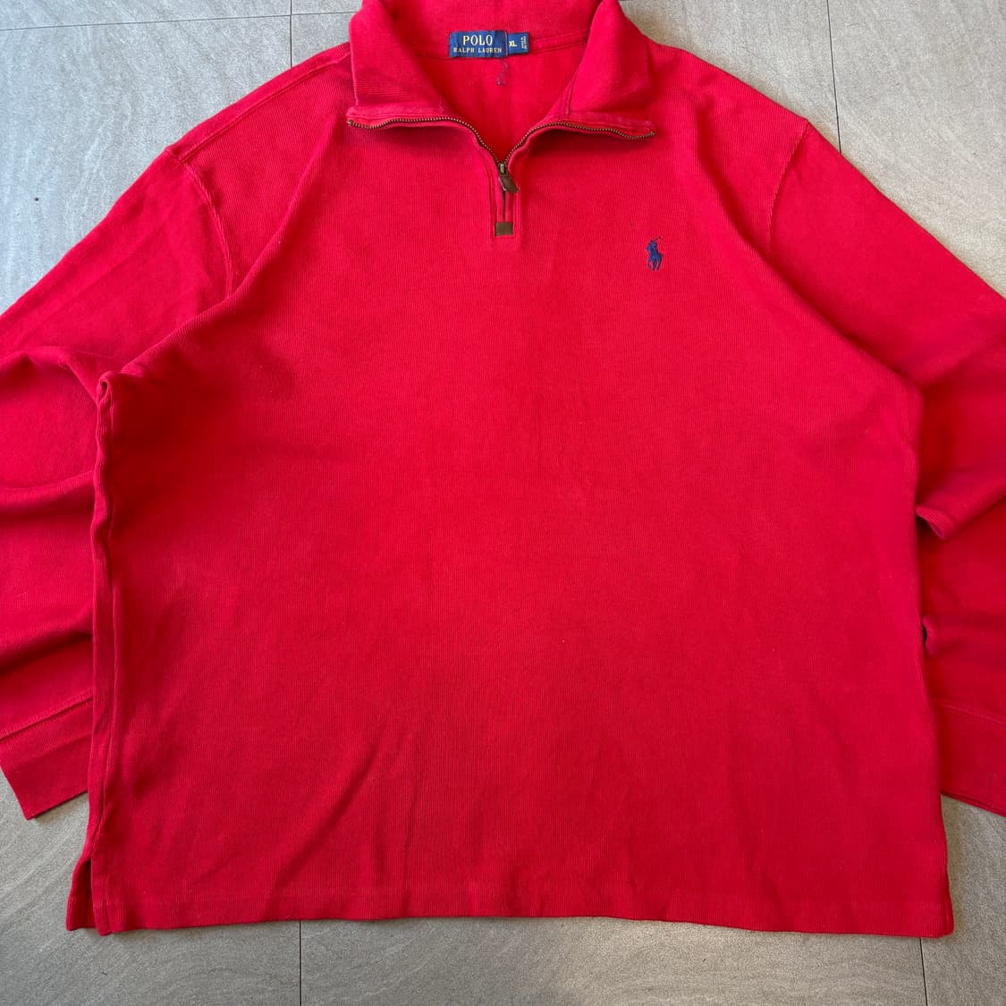폴로 정품 레드 반집업 니트 상품이미지4