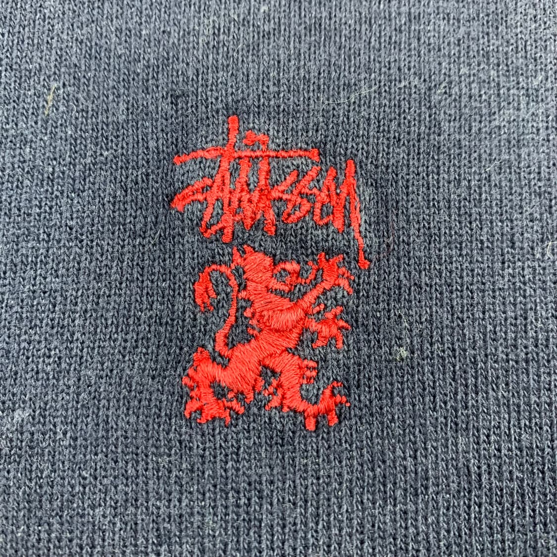 90s made in usa 스투시 자수로고 맨투맨 네이비 상품이미지3