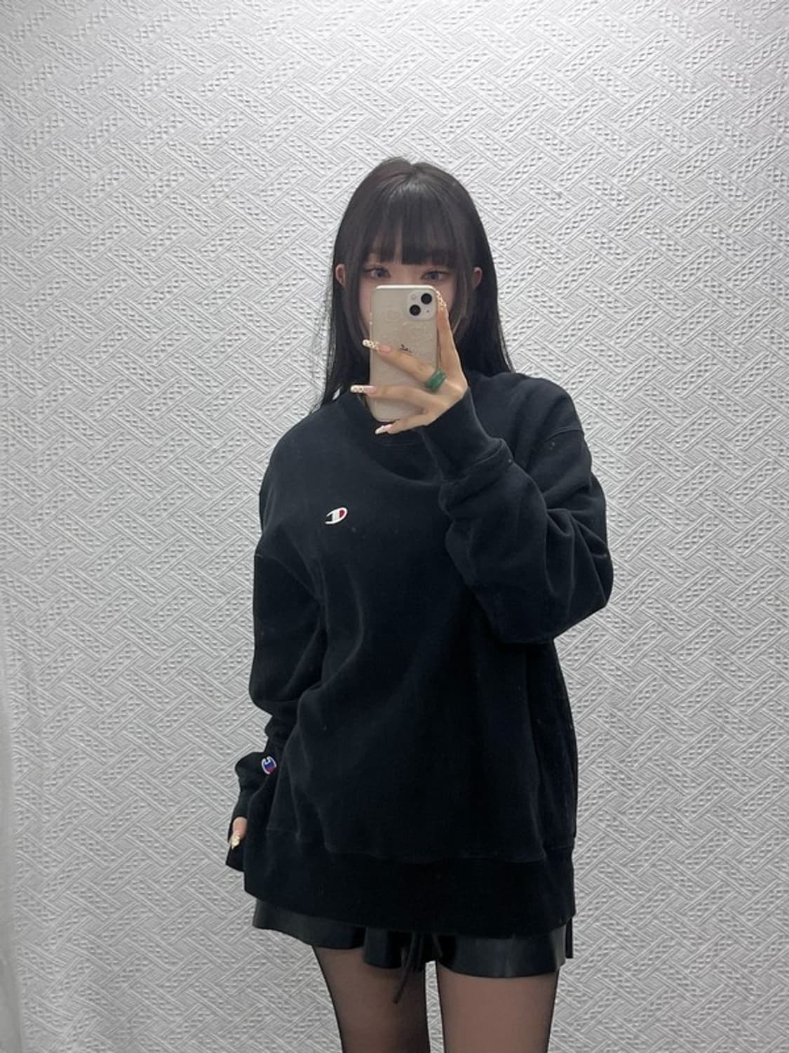 챔피온 리버스위브 자수패치 모던 약기모 맨투맨 L C09912 상품이미지2