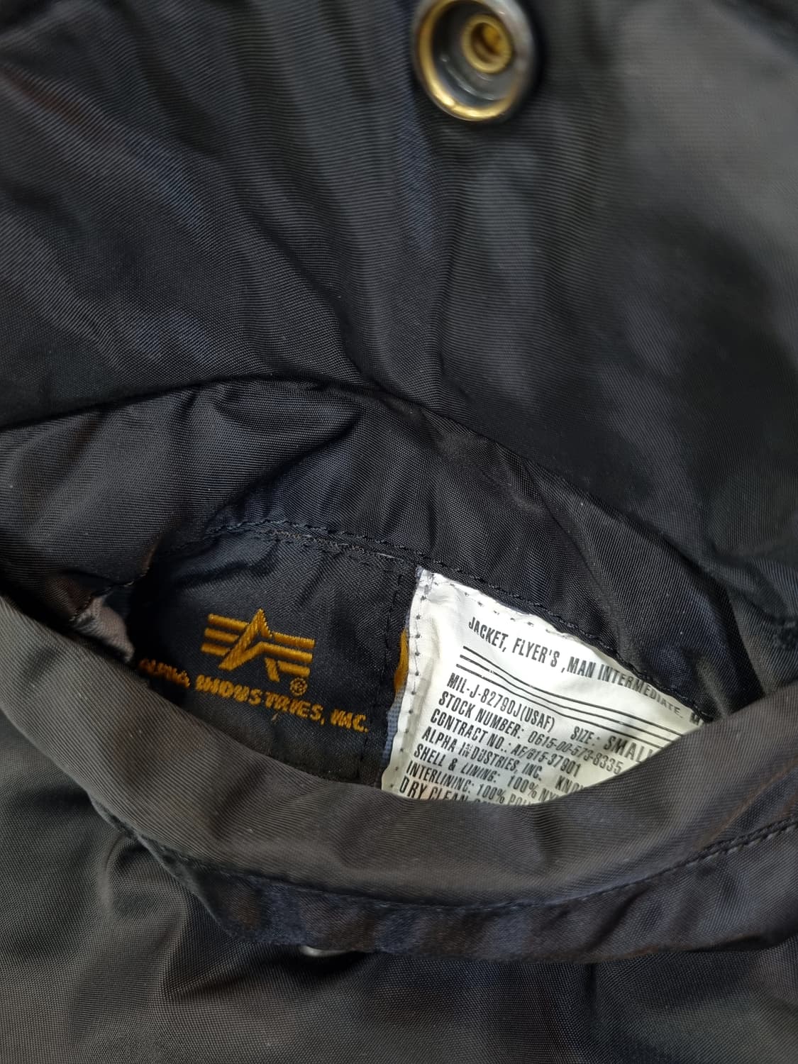 알파인더스트리 MA-1 블랙 S사이즈 상품이미지5