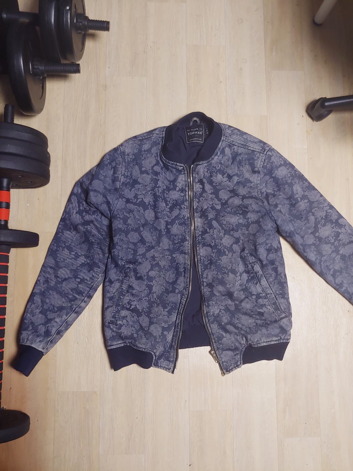 일본 프린팅 데님 스타디움 자켓 m,77 상품이미지1