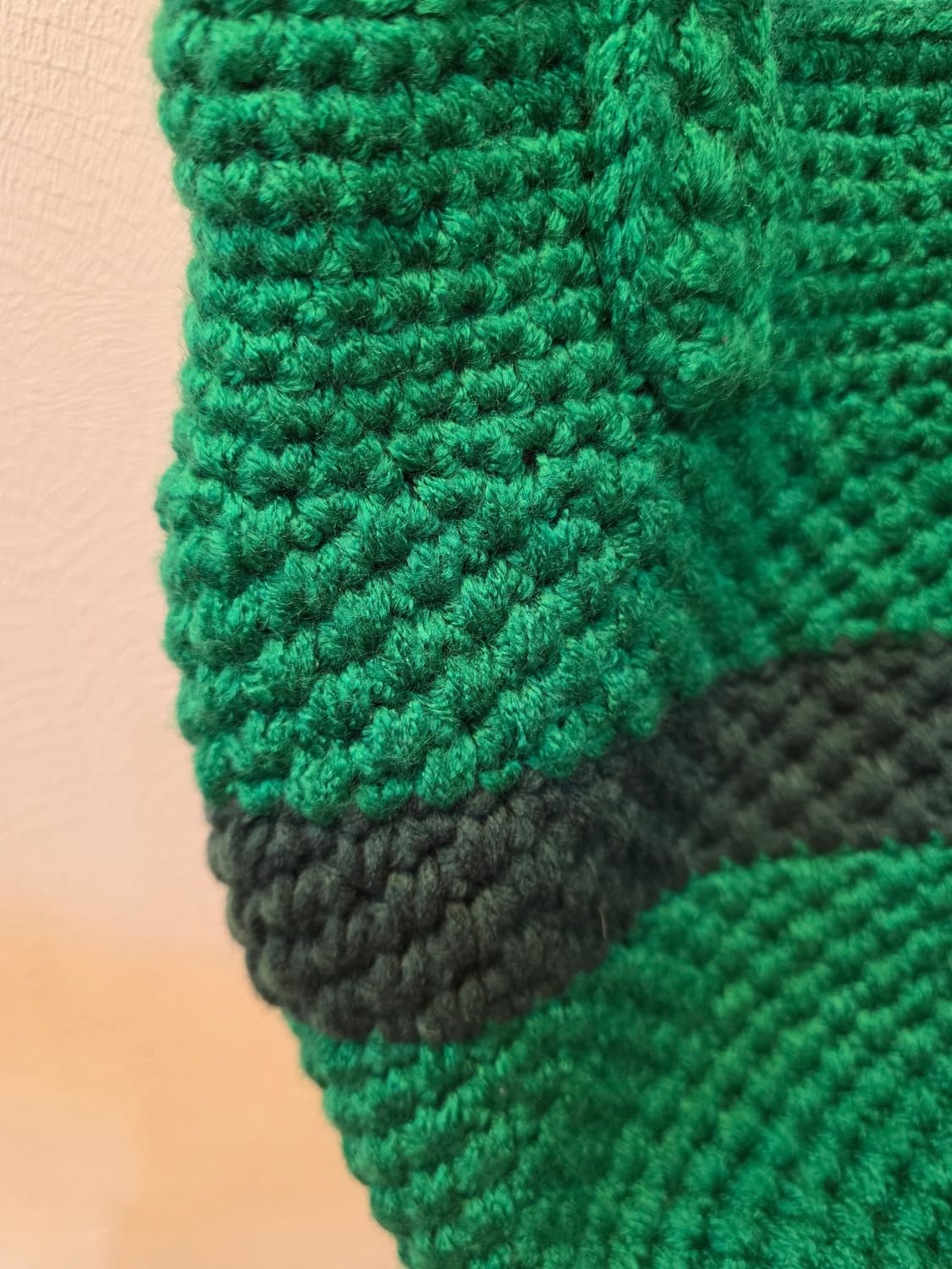 핸드메이드 니트 가방 그린 숄더 상품이미지4