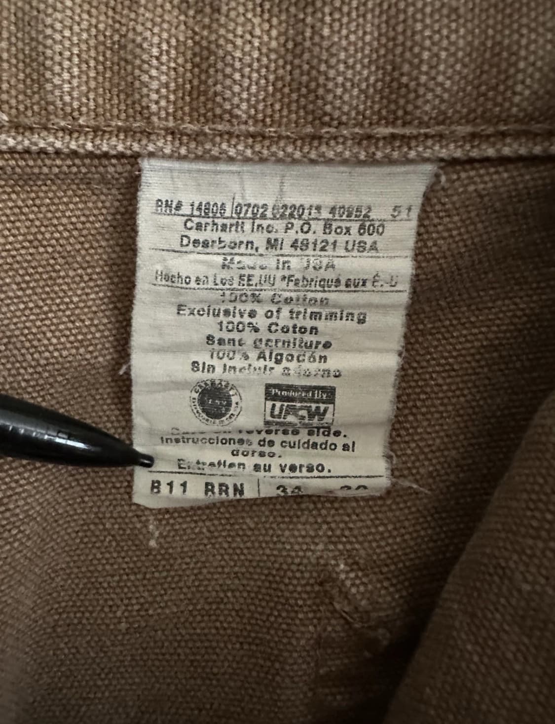 칼하트 워크팬츠 상품이미지7