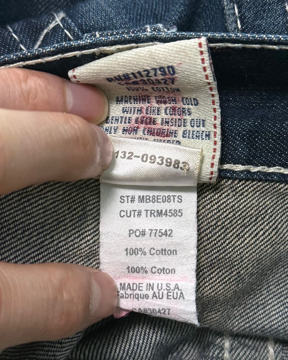 트루릴리젼 트루릴리전 jack 일자 스트레이트 데님 29 로우라이즈 바지 상품이미지5