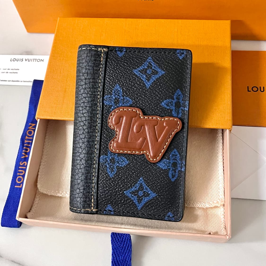 [S급/한정판] 루이비통 카드지갑 포켓 오거나이저 블루 M81789 상품이미지1