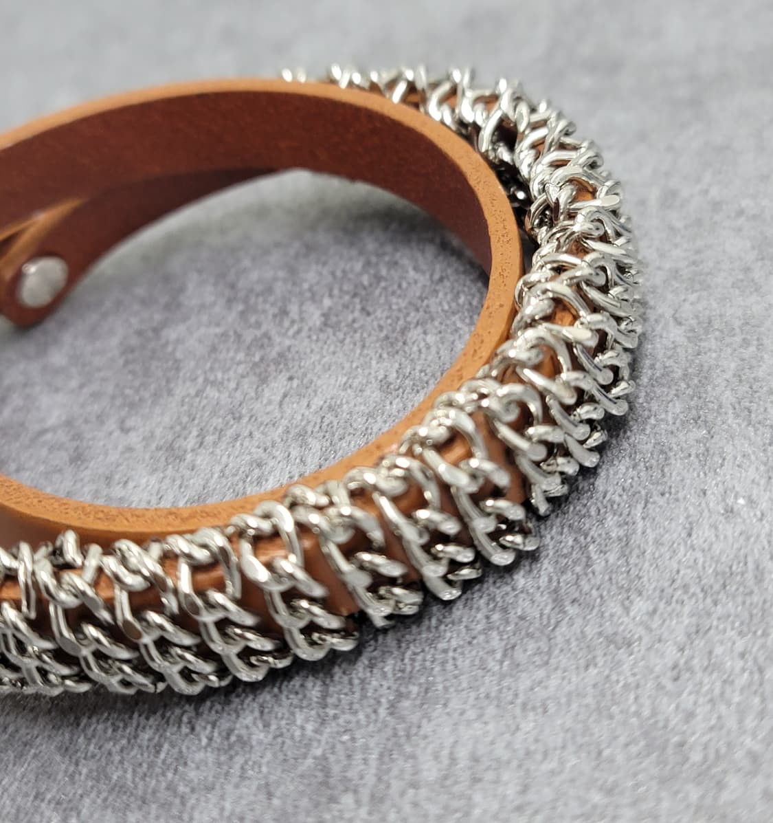 브라운 레더 체인팔찌 상품이미지7