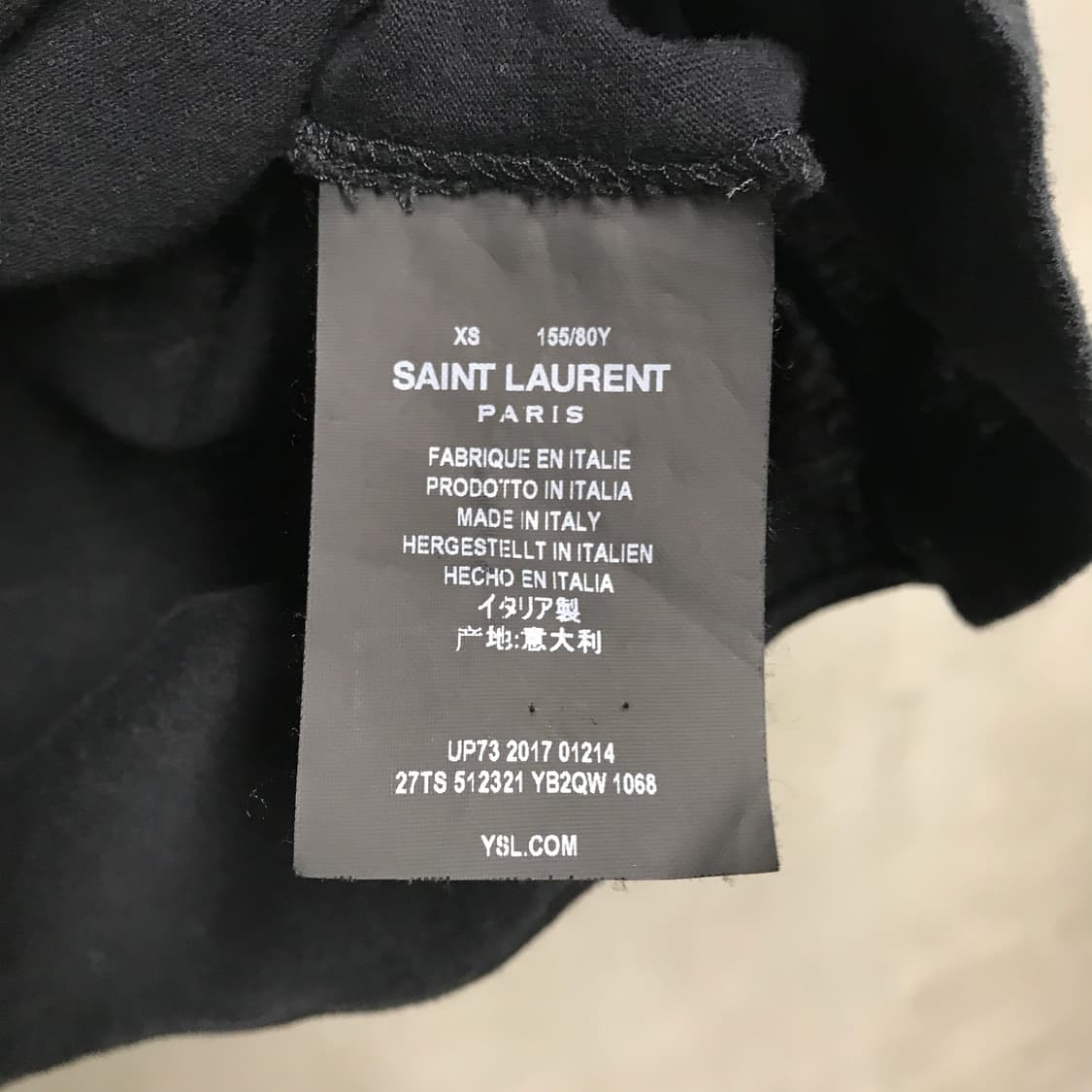 YSL 생로랑 블랙 반팔 티셔츠 XS(W) 상품이미지6