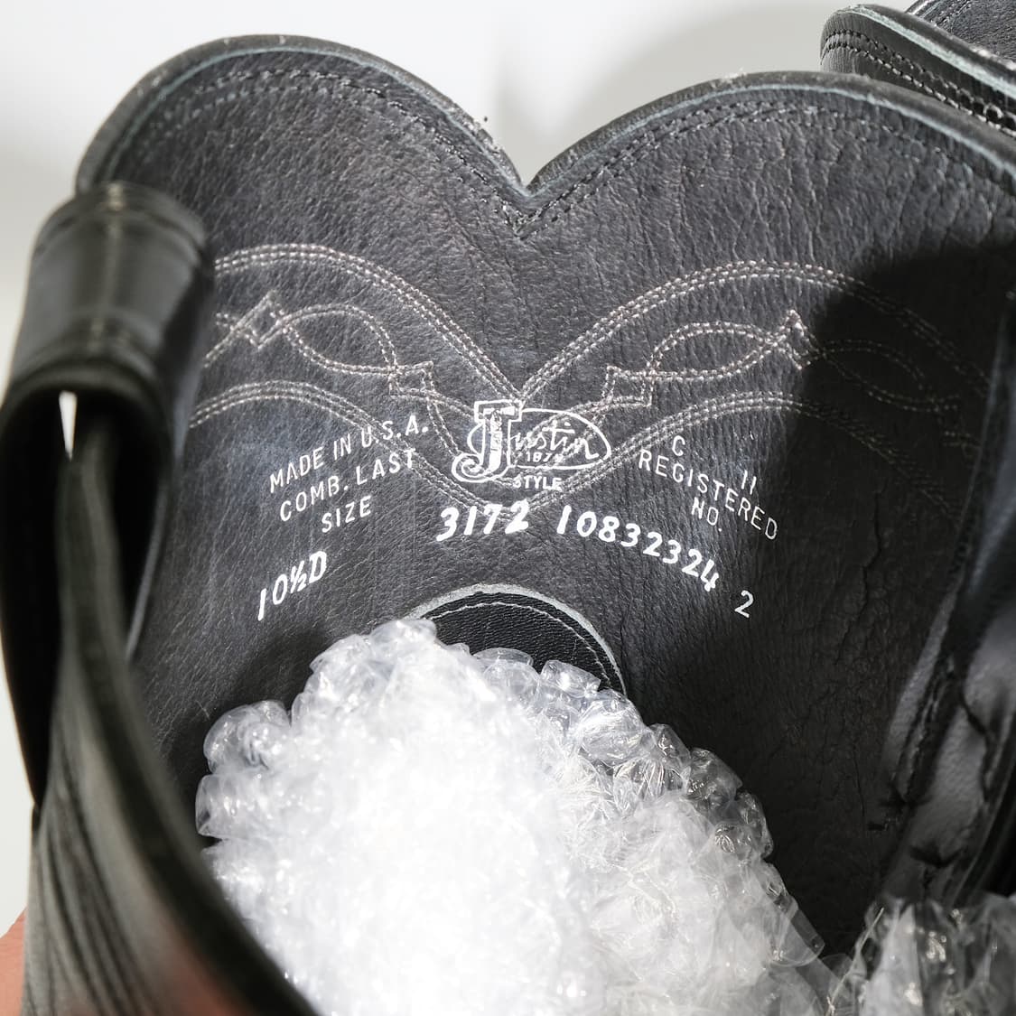 빈티지 저스틴 웨스턴 레더 부츠 10.5D(285)사이즈 BT28505 상품이미지10