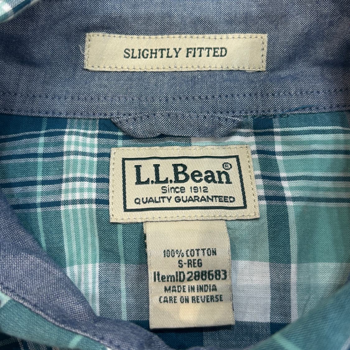 L.L.Bean Check Shirt 엘엘빈 반팔셔츠 상품이미지5