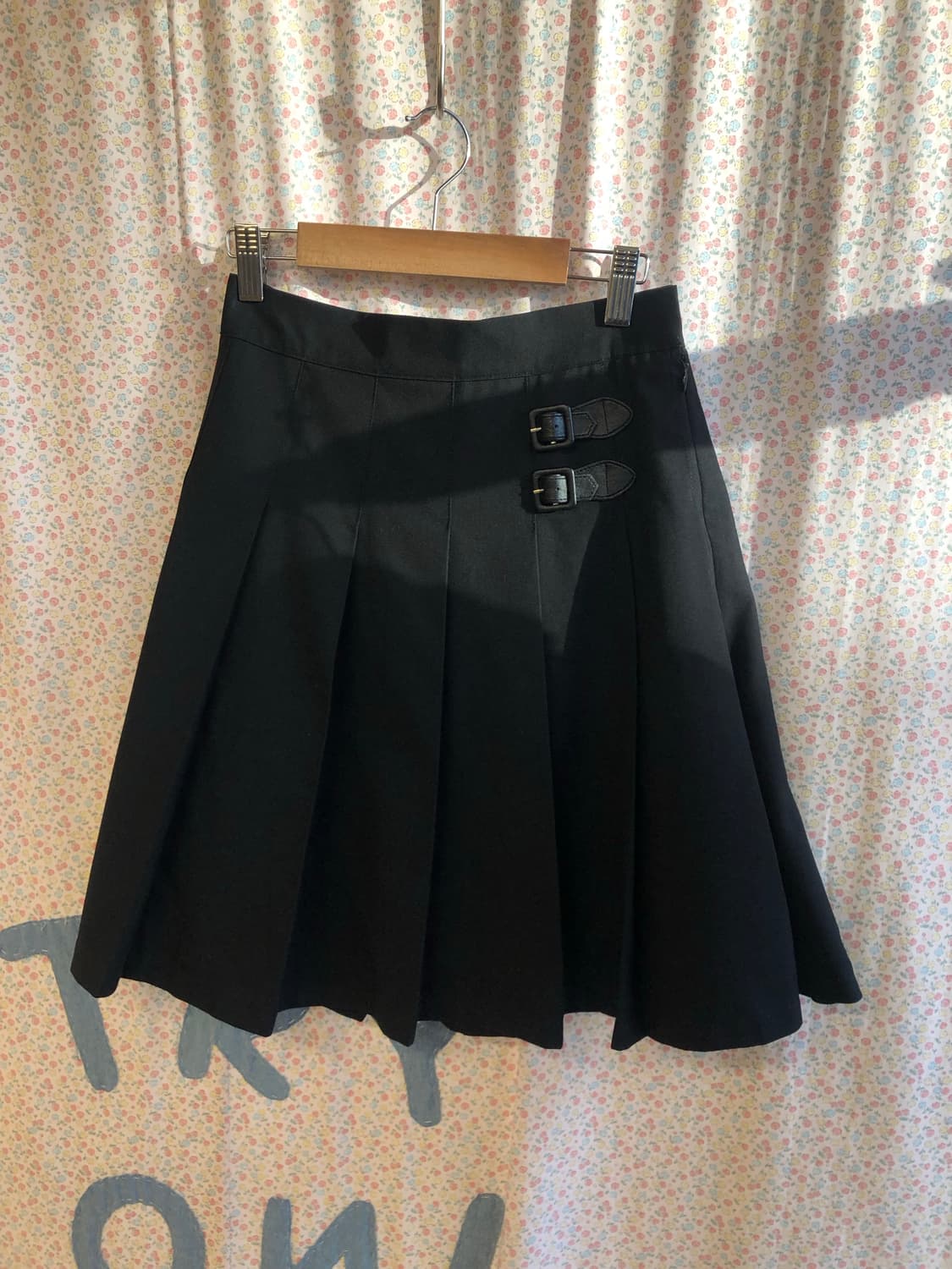 belt pleats skirt 상품이미지1
