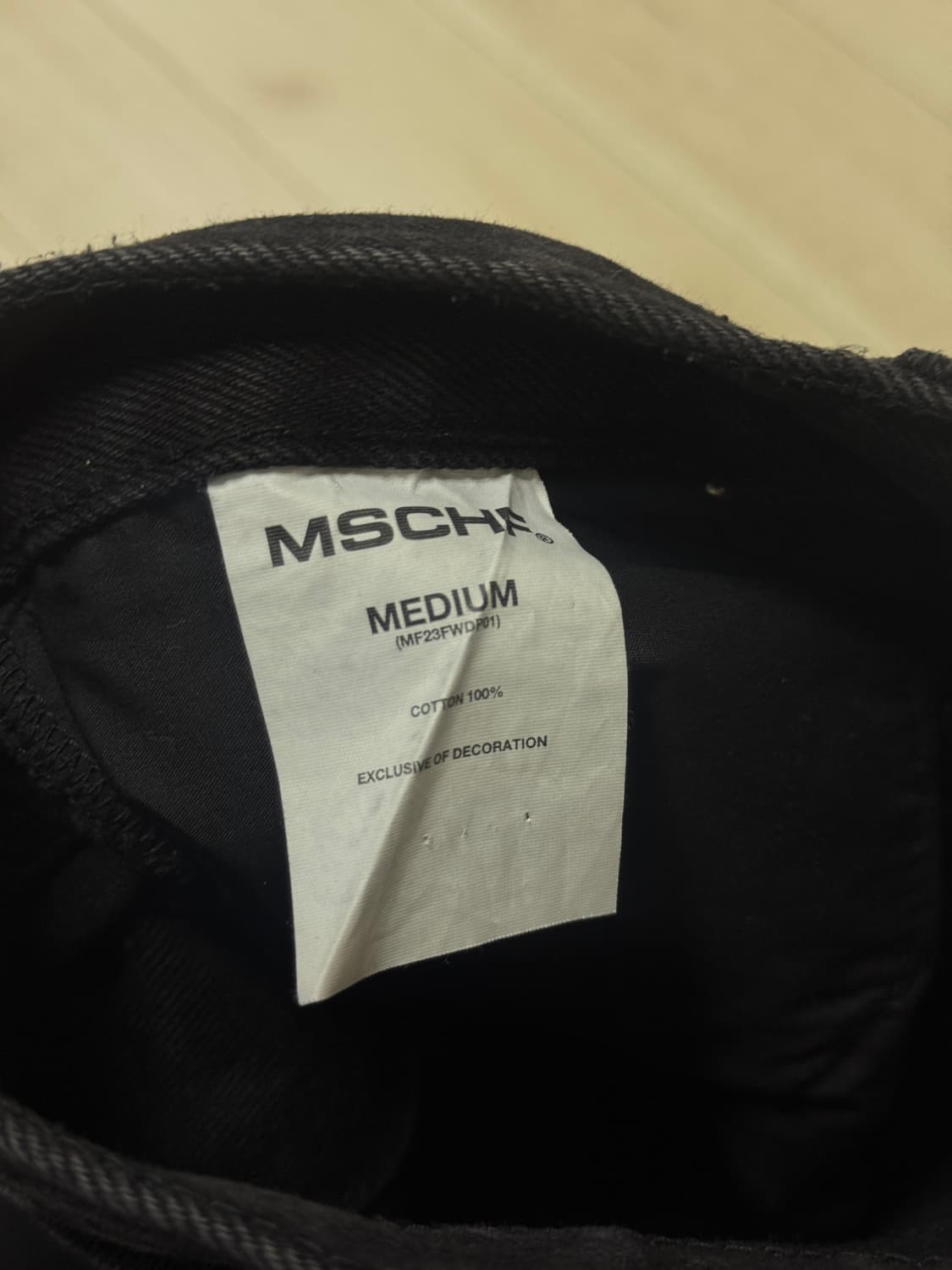 미스치프 롬버스 슬라우치 워시드 진 블랙 m 상품이미지6