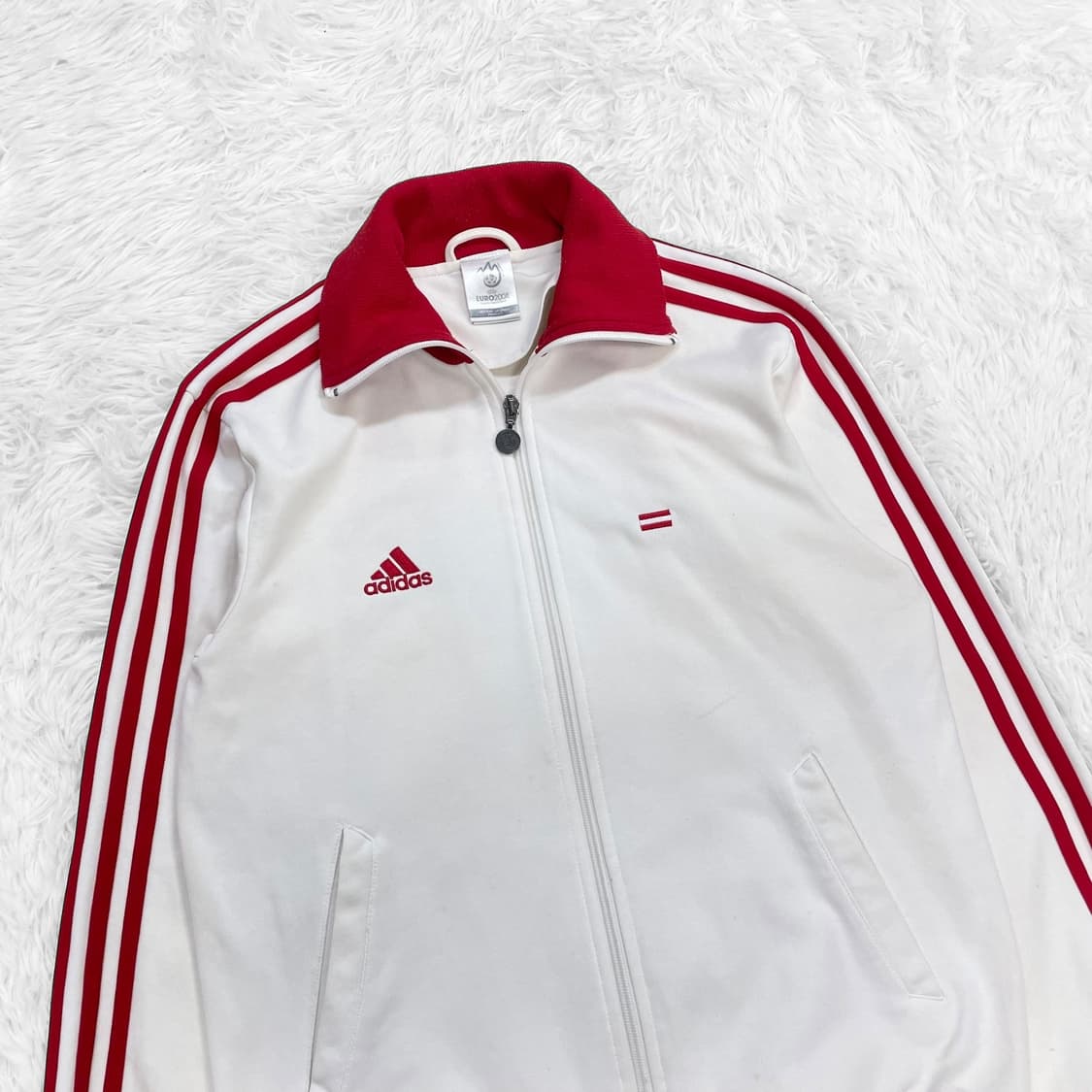 아디다스 오스트리아 코르도바 트랙탑 져지 화이트 레드 상품이미지3