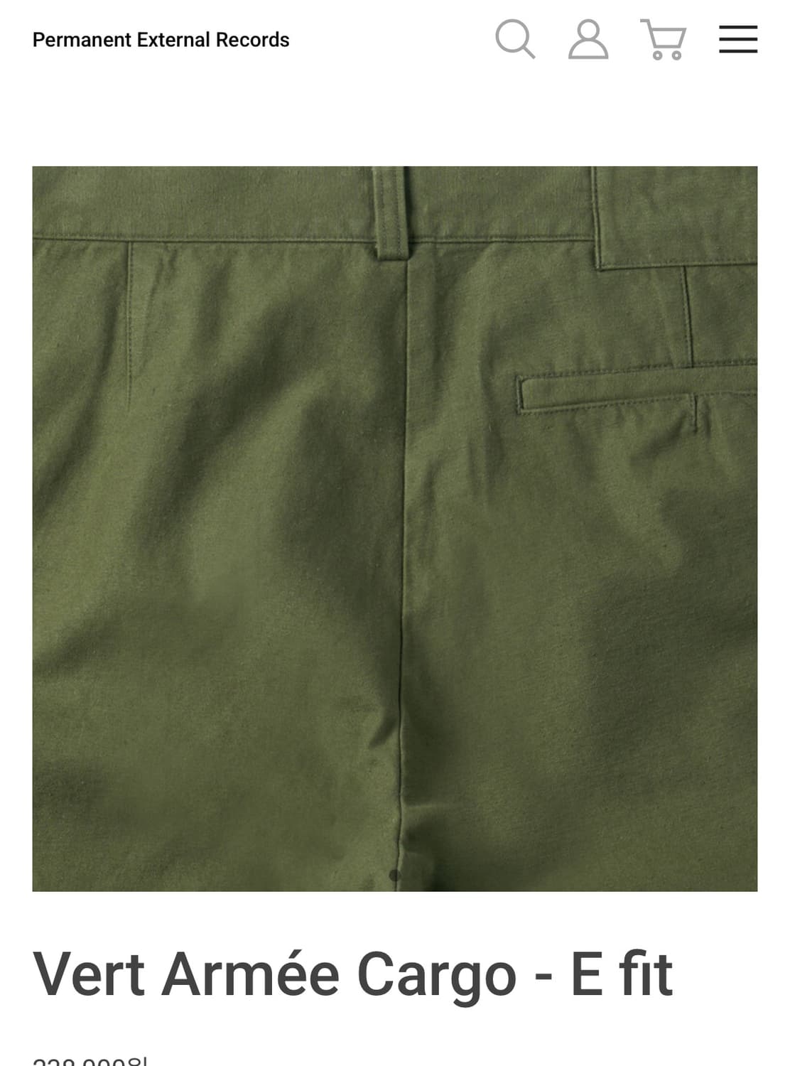 Vert Armée Cargo - E fit 상품이미지1