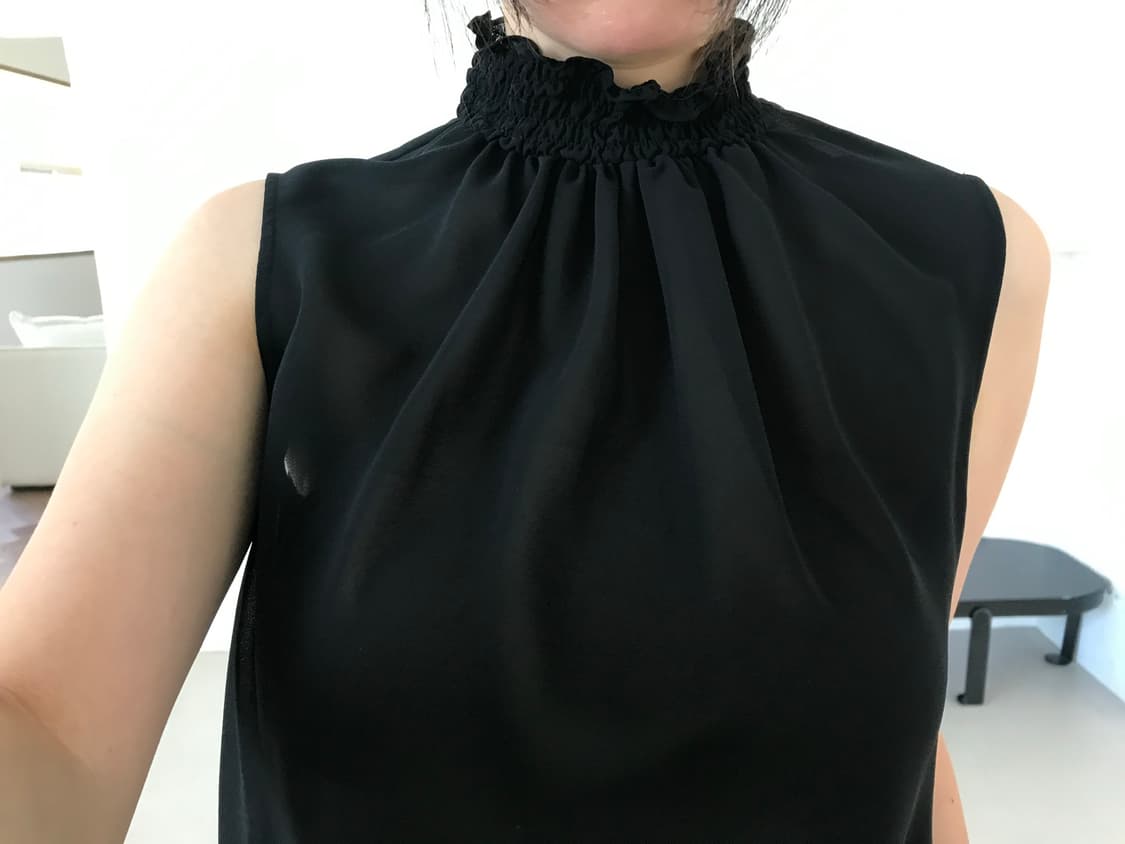 vintage black high neck blouse 상품이미지3